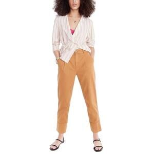 J. Crew Women's Tan High Waisted Pleated Chino Pant in Burnt Caramel‎ Size 8
